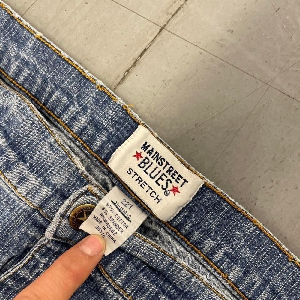 Main street Blues faded regular wash denim jeans with nice fade - Picture 5 of 8